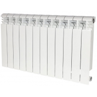 Радиатор алюминиевый Stout Vega 500/100 12 секций, боковое подключение, белый
