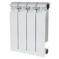 Радиатор биметаллический Stout Alpha 350/80 4 секции, боковое подключение, белый