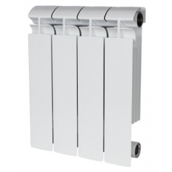 Радиатор биметаллический Stout Alpha 350/80 4 секции, боковое подключение, белый