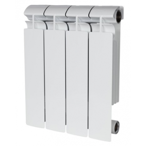Радиатор биметаллический Stout Alpha 350/80 4 секции, боковое подключение, белый купить в интернет магазине Санрай73