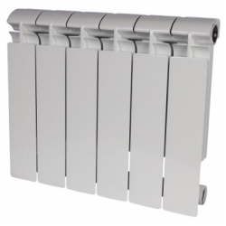 Радиатор биметаллический Stout Alpha 350/80 6 секций, боковое подключение, белый