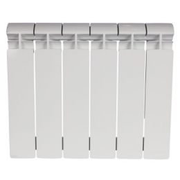 Радиатор биметаллический Stout Alpha 350/80 6 секций, боковое подключение, белый