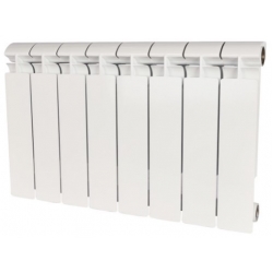 Радиатор биметаллический Stout Alpha 350/80 8 секций, боковое подключение, белый