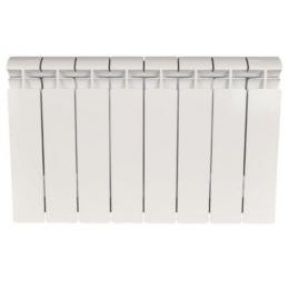 Радиатор биметаллический Stout Alpha 350/80 8 секций, боковое подключение, белый