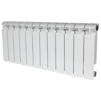 Радиатор биметаллический Stout Alpha 350/80 12 секций, боковое подключение, белый
