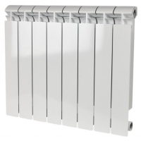 Радиатор биметаллический Stout Alpha 500/80 8 секций, боковое подключение, белый