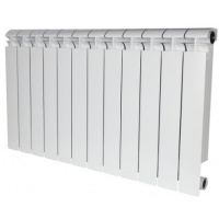 Радиатор биметаллический Stout Alpha 500/80 12 секций, боковое подключение, белый