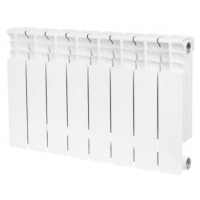 Радиатор биметаллический Stout Space 350/90 8 секций, боковое подключение, белый