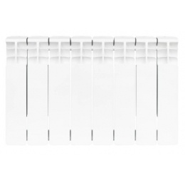 Радиатор биметаллический Stout Space 350/90 8 секций, боковое подключение, белый