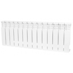 Радиатор биметаллический Stout Space 350/90 14 секций, боковое подключение, белый