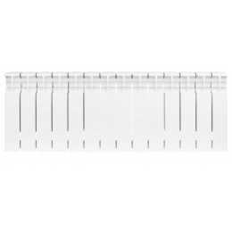 Радиатор биметаллический Stout Space 350/90 14 секций, боковое подключение, белый