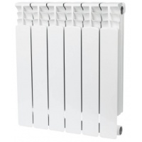 Радиатор биметаллический Stout Space 500/90 6 секций, боковое подключение, белый