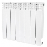 Радиатор биметаллический Stout Space 500/90 8 секций, боковое подключение, белый