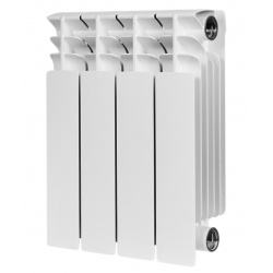 Радиатор биметаллический Stout Titan 350/100 4 секции, боковое подключение, белый