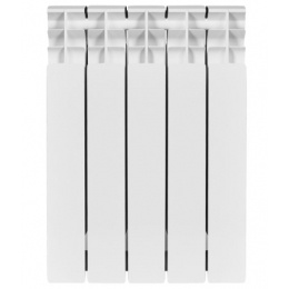 Радиатор биметаллический Stout Titan 500/100 5 секций, боковое подключение, белый