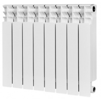 Радиатор биметаллический Stout Titan 500/100 8 секций, боковое подключение, белый