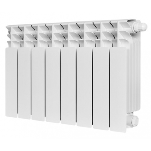 Радиатор биметаллический Stout Titan Ventil 350/100 8 секций, нижнее подключение, белый купить в интернет магазине Санрай73