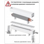 Конвектор напольный Techno Vita KPZ 185-130-1800-01 с естественной конвекцией, с решеткой