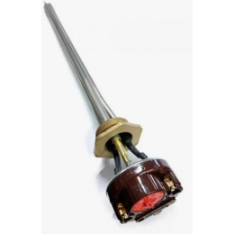 Комплект ТЭН радиаторный 1000 Вт, D33, G1" левая резьба, L380мм + стержневой термостат