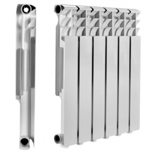 Радиатор алюминиевый МеталлСервис Therma Q1 500/80 6 секций, боковое подключение, белый купить в интернет магазине Санрай73