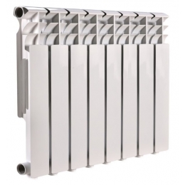 Радиатор алюминиевый МеталлСервис Therma Q1 500/80 8 секций, боковое подключение, белый