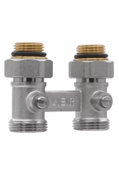Узел нижнего подключения радиатора прямой 3/4" Vieir Multiflex для двухтрубных систем