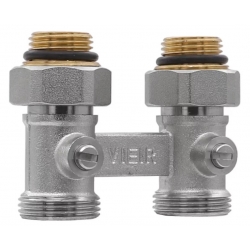 Узел нижнего подключения радиатора прямой 3/4" Vieir Multiflex для двухтрубных систем