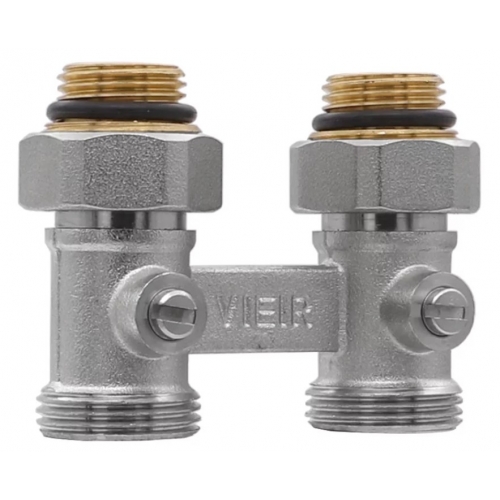Узел нижнего подключения радиатора прямой 3/4" Vieir Multiflex для двухтрубных систем купить в интернет магазине Санрай73