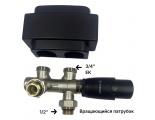Комплект для нижнего подключения радиатора Vieir черный 3/4"EKх1/2" вращающиеся патрубки