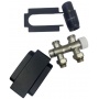Комплект для нижнего подключения радиатора Vieir черный 3/4"EKх1/2" вращающиеся патрубки