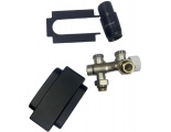 Комплект для нижнего подключения радиатора Vieir черный 3/4"EKх1/2" вращающиеся патрубки