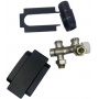 Комплект для нижнего подключения радиатора Vieir черный 3/4"EKх1/2" вращающиеся патрубки