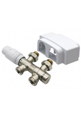 Комплект для нижнего подключения радиатора Vieir белый 3/4"EKх1/2" вращающиеся патрубки