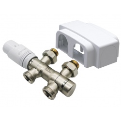 Комплект для нижнего подключения радиатора Vieir белый 3/4"EKх1/2" вращающиеся патрубки