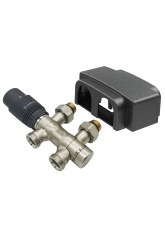 Комплект для нижнего подключения радиатора Vieir графит 3/4"EKх1/2" вращающиеся патрубки