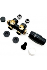 Комплект для нижнего подключения радиатора Vieir черный 3/4"х1/2", универсальный