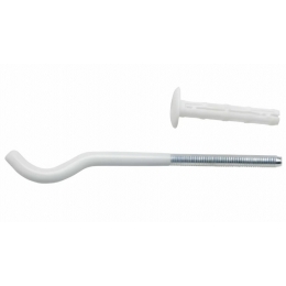 Комплект анкерных прорезиненных кронштейнов 9х170мм Vieir белый, для секционного радиатора