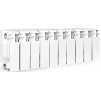 Радиатор алюминиевый Vieir Expert 200/100 10 секций, боковое подключение, белый