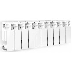 Радиатор алюминиевый Vieir Expert 200/100 10 секций, боковое подключение, белый