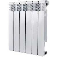 Радиатор алюминиевый Vieir Standart 500/100 6 секций, боковое подключение, белый