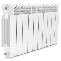 Радиатор алюминиевый Vieir Standart 500/100 10 секций, боковое подключение, белый
