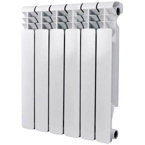 Радиатор алюминиевый Vieir Standart 500/80 6 секций, боковое подключение, белый купить в интернет магазине Санрай73