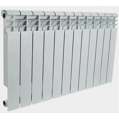 Радиатор биметаллический Vieir Standart 500/80 12 секций, боковое подключение, белый купить в интернет магазине Санрай73