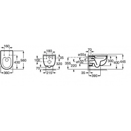 Унитаз подвесной Roca Meridian