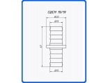 Соединитель 19мм х 19мм сливных шлангов