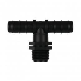 Тройник трубка 16мм х 1/2" нар Green Helper