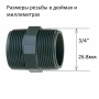 Фильтр 3/4"нар х 3/4нар сетчатый 120mesh Green Helper