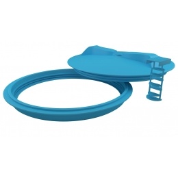 Крышка 450мм с дыхательным клапаном цвет синий