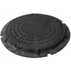 Люк колодезный полимерный, тип ЛМ  до 1,5 т дачный черный