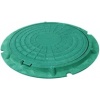 Люк колодезный полимерный, тип ЛМ до 1,5 т дачный зеленый